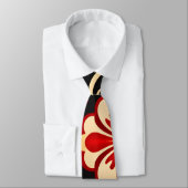 Vintage Blume rotes Blumenmuster Krawatte (Gebunden)