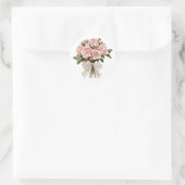 Vintage Blume Runder Aufkleber (Tasche)