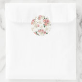 Vintage Blume Runder Aufkleber (Tasche)