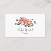 Vintage Blume Rustikale Rosen Visitenkarte (Vorderseite)