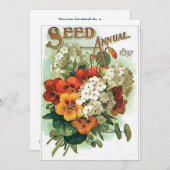 Vintage Blume Saatgut Einladung (Vorne/Hinten)