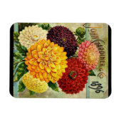 Vintage Blume Saatpackung - Flexi-Magnet Magnet (Horizontal)