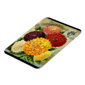 Vintage Blume Saatpackung - Flexi-Magnet Magnet (Linke Seite)