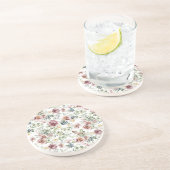 Vintage Blume Sandstein Untersetzer (Seite)