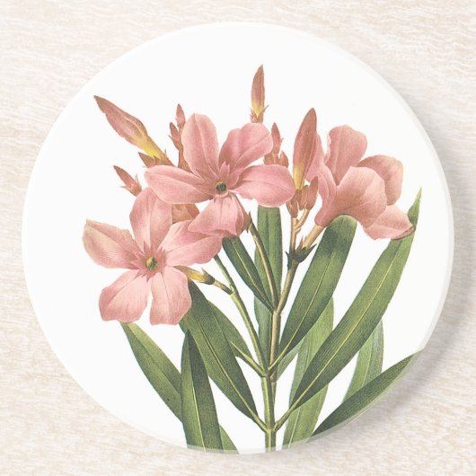 Vintage Blume Sandstein Untersetzer 3 (Vorne)