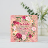 Vintage Blume Save the Date (Stehend Vorderseite)