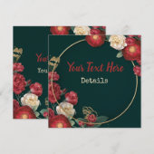 Vintage Blume Save the Date (Vorne/Hinten)