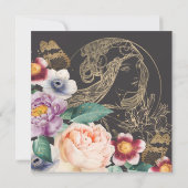 Vintage Blume Save the Date (Rückseite)