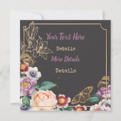 Vintage Blume Save the Date (Vorderseite)