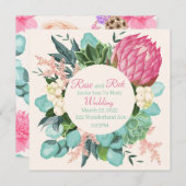 Vintage Blume Save the Date (Vorne/Hinten)