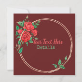 Vintage Blume Save the Date (Vorderseite)
