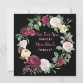 Vintage Blume Save the Date (Vorderseite)