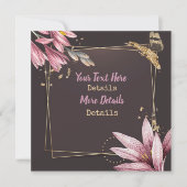 Vintage Blume Save the Date (Vorderseite)