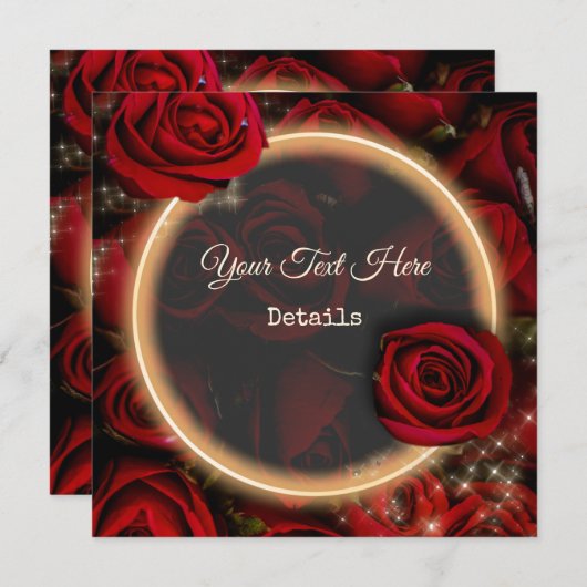 Vintage Blume Save the Date (Vorne/Hinten)