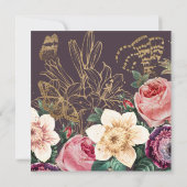 Vintage Blume Save the Date (Rückseite)