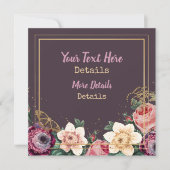 Vintage Blume Save the Date (Vorderseite)