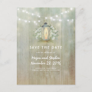 Vintage Blume Save the Date Ankündigungspostkarte