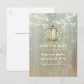 Vintage Blume Save the Date Ankündigungspostkarte (Vorne/Hinten)