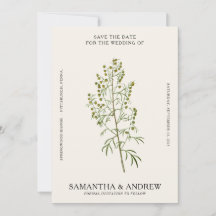 Vintage Blume Save the Date