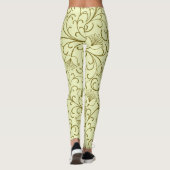 Vintage Blume: Schöne Hintergrundbilder Leggings (Rückseite)