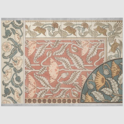 Vintage Blume Seidenpapier (Vorderseite)