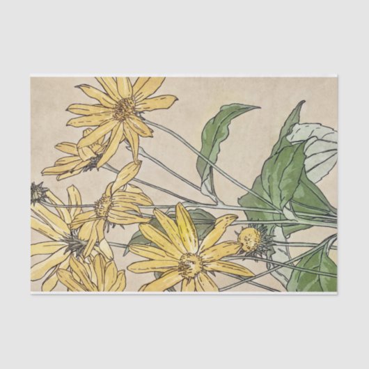 Vintage Blume Seidenpapier (Vorderseite)