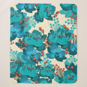 Vintage Blume Sherpadecke