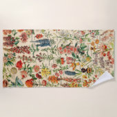 Vintage Blume Strandtuch (Vorderseite)