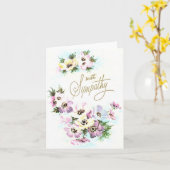 Vintage Blume Sympathiekarte Karte (Gelbe Blume)