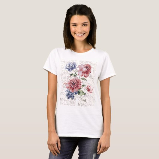 Vintage Blume T-Shirt (Vorne ganz)