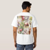 Vintage Blume T-Shirt (Schwarz voll)