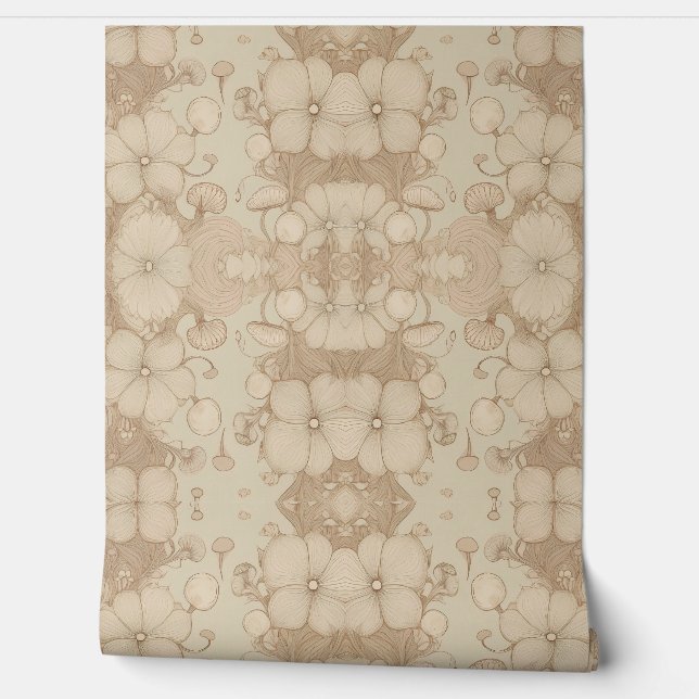 Vintage Blume Tapete (Abrollen)