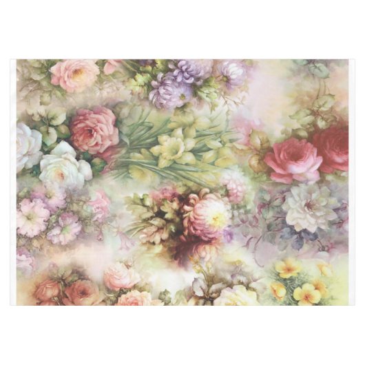 Vintage Blume Tischdecke (Vorderseite (Horizontal))