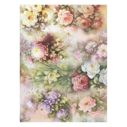 Vintage Blume Tischdecke (Vorderseite)