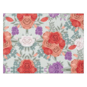 Vintage Blume Tischdecke (Vorderseite (Horizontal))