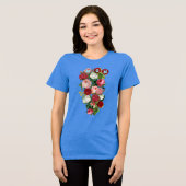 Vintage Blume Tri-Blend Shirt (Vorderseite voll)