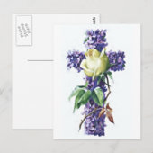 Vintage Blume überqueren Postkarte (Vorne/Hinten)