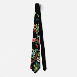 Vintage Blume und Butterfly Neck Tie Krawatte