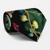 Vintage Blume und Butterfly Neck Tie Krawatte (Gerollt)