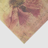 Vintage Blume und Hummingbird - Musikhinweise Seidenpapier (Ausschnitt)