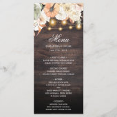 Vintage Blume und Kürbis Herbst Menükarte (Vorderseite)