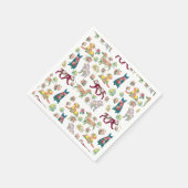 Vintage Blume und Muster für Hunde Serviette (Ecke)