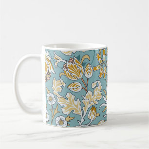 Vintage Blume und nahtlose Blattstruktur auf li Kaffeetasse