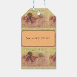 Vintage Blume und Noten Geschenkanhänger