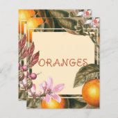 Vintage Blume und Orangen (Vorne/Hinten)