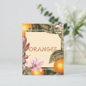Vintage Blume und Orangen (Stehend Vorderseite)