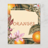 Vintage Blume und Orangen (Rückseite)