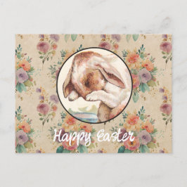 Vintage Blume und Ostern Postkarte