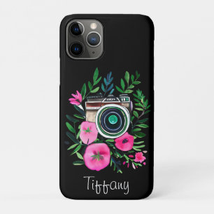 Vintage Blume und Retro-Kamera Personalisiert Case-Mate iPhone Hülle