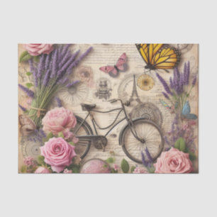 Vintage Blume und Schmetterlinge Seidenpapier